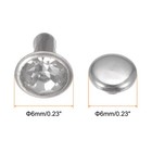 200pcs Crystal Rivets 6mm Rhinestone Rivets Rapid Stud Rivets  White Clear