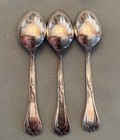 Reed   Barton Modern Art Pattern  3 Silverplate Demitasse Spoons Art Nouveau