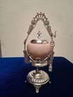 Silver Plate Victorian Pickle Castor With Lid   Tongs