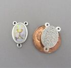 3 Pc First 1st Communion Rosary Centerpiece Italy Center Chalice E122 Silver