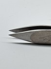 Vtg Tweezerman Pointed Tip Flat End Tweezers Stainless Steel Italy Heavy 3 5 