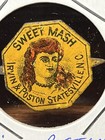 Sweet Mash Irvin   Poston Statesville   N  C  Vintage Tin Tobacco Tag