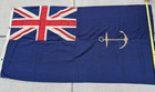 Antique British Blue Ensign Flag Wwii Sewn Pieced Wool Admiralty Badge 4 X 6 Ft