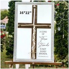 Three Strands Cord Wedding Unity Sign  Cross To Braid Or Tie White L 16 22 