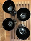 Vtg Mid Century Mcm Carlo Moretti Black Italian Art Glass Wine Goblet Set Of 4