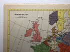 1950 s Vintage Europe In 1763 Antique Atlas Map - Hammond s New World Atlas