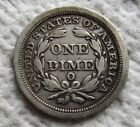 1845-o Seated Liberty Silver Dime Rare Key Date New Orleans Xf   Au Scratched
