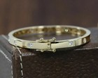 3ct Round Cut  14k Yellow Gold Plated Diamond Lab-created Women Bangle Bracelet
