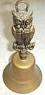 Antique Vintage  Brass Bells  Lot Set Of 3 - Elephant Owl Egyptian Man