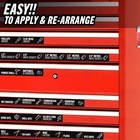 Toolbox Organization Magnetic Labels - 80 Large  Tool Chest Organizer
