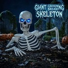 Halloween Giant Ground Breaking Skeleton With Lights   Sounds