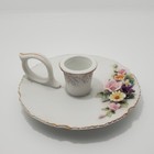 Lefton Japan Vintage Candle Holder With Flowers