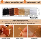 Leather Sewing Kit 59pcs Needles Hand Sewing Heavy Duty Waxed Thread Large-eye