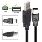 Firewire Ieee 1394 6pin Male To Usb 2 0 A Male Adaptor Convertor Cable Cord 1 8m