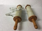 Judaica Beautiful Sefer Torah Scroll Hebrew Jewish Bible 48 Cm   Pointer  yad 