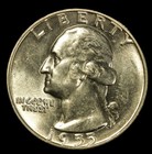 1955 D Washington Quarter- Choice Gem Bu - Smh 1971