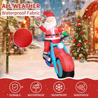 6ft Christmas Inflatables Santa Rides Motorcycle 2025 New Led Outdoor Decoration