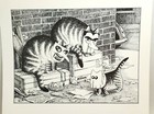 Kliban Cat Vintage Print Halloween Cats Oct 1977 Cat Calendar Book 1981 Cartoon