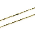 10k Yellow Gold 3-4 5mm 18 -24  Diamond Cut Rope Chain Link Necklace Mens Womens