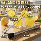 3-in-1 Cocktail Muddler And With Spoon  Silver Muddlers With Spoon