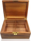 Large Wood Storage Box Decorative Wooden Box With Hinged Lid And Locking