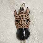 African Safari Wall Hanging Carved Wood Masks Giraffe Elephant Cheetah Zebra 27 