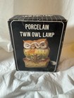 Vintage Twin Owl Working Lamp W box
