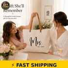 Elegantpark Mrs Tote Bag With Zipper For Bride 2026