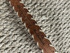 Vtg Native American Full Grain Cowhide Leather Belt 32  Hand Beaded