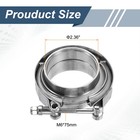 2 36 Inch V Band Clamp With Flange Male Female Exhaust Clamp