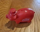 Vintage Coca Cola Miniature Plastic Pig W  Hat Piggy Bank Coke Red History 