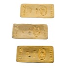 Lot Of 3 Gold Swiss Bank Corp Paperweights