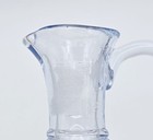 Antique Vintage Glass Bottle Cruet Light Blue Ribbed No Stopper Bud Vase Deco