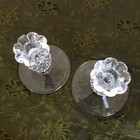Vintage Heisey Plantation Pineapple Candlestick Holders Clear Glass Set Of 2