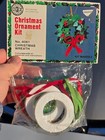 Holiday Industries Christmas Wreath Sequin Bead Vtg Ornament Kit Makes 2 Green