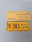 1974 Wyoming Motorcycle License Plate
