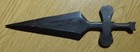 Functional Medieval Hand Made   Forged Blackened Iron Spear Head Unique Decor