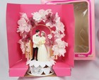 New In Box Retro  9 5    Wilton Bride Groom Wedding Cake Topper Pink Box