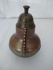 Vintage Copper brass Pot Teapot Wrapped Handle Made In Holland  cracks In Lid 