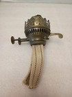 Antique Solid  Brass English Duplex Double Wick Oil Kerosene Lamp Burner 
