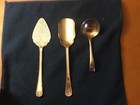 3 Vintage  antique English Silver Plated Serving Itensils