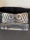 Art Deco Sterling Silver Moderne Heavy Mexican Belt Buckle And Belt C  1930   s