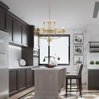 33 5  Modern Gold Chandelier Light Fixture Vintage Mid Century Modern 12-ligh   