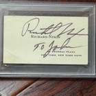 Richard Nixon   Psa   Autograph Personal Nixon Business Card Signed