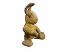 Vintage Easter Jointed Fur Gold Plush Stuffed Easter Bunny Rabbit Squeaker