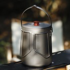 Outdoor Titanium Boiling Kettle 1 5l Large Capacity Coffee Pot Camping Portable