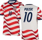 Nike Usa National Team Pulisic  10 Soccer Jersey White Red Blue Football Shirt