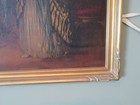 Beautiful Victorian Era Painting Gold Wood Frame 32 X 28