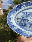 Nice Chinese Antique Qianlong   Yongzheng Blue   White Meat Plate Platter 11  Af