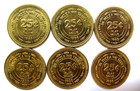 1988 Chuck E  Cheese Pizza Rare Vintage Arcade Game Brass One Coin Token